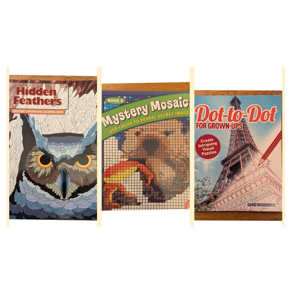 New Adult Activity Books Coloring , Dot to Dot, Mosaics